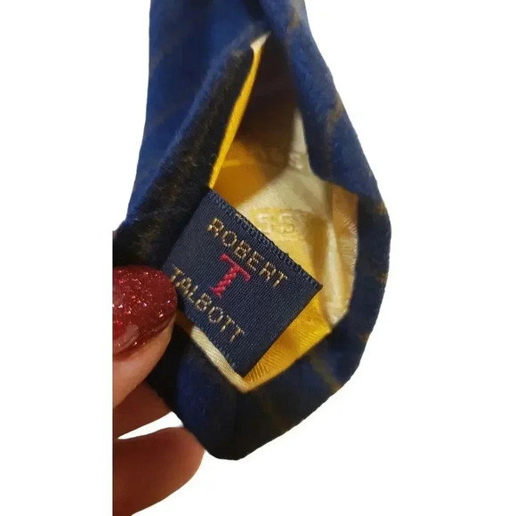 Robert Talbott‎ Best Of Class Men's Tie Blue Stripe Silk Necktie Luxury Designer - Picture 8 of 11